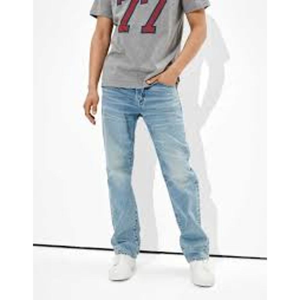 American Eagle Men's Bootcut Jeans 33 x 30 Medium Wash